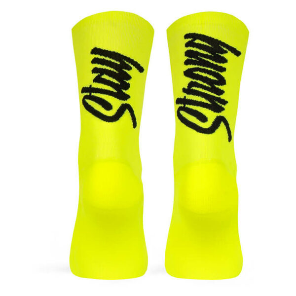 CALCETINES PACIFIC PERFORMANCE CICLISMO Y RUNNING  STAY STRONG AMARILLOS FLUOR